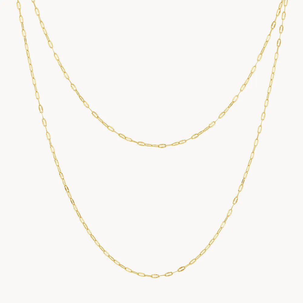 Fine Mirror Chain in Gold