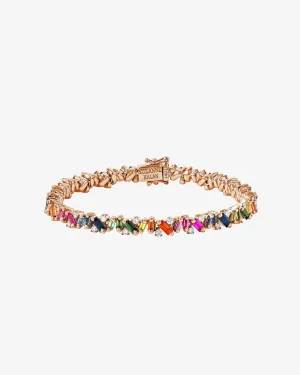 Frenzy Rainbow Sapphire Tennis Bracelet