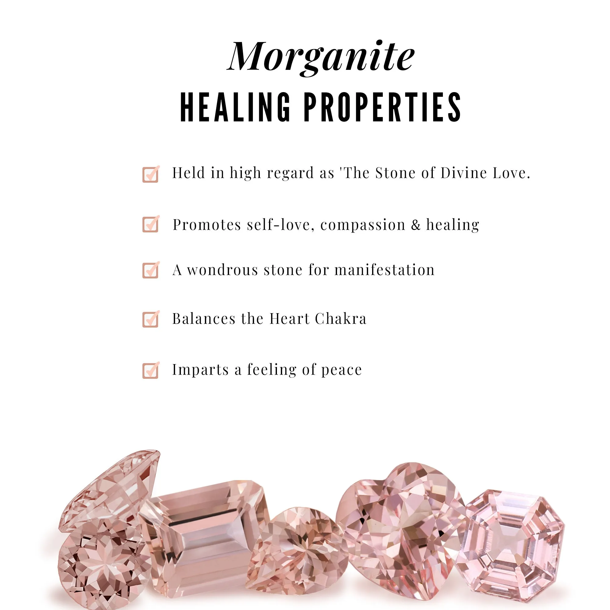 Genuine Morganite Eternity Jewelry Set with Diamond