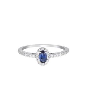 Georgini Aurora Glow Ring - Silver/Sapphire