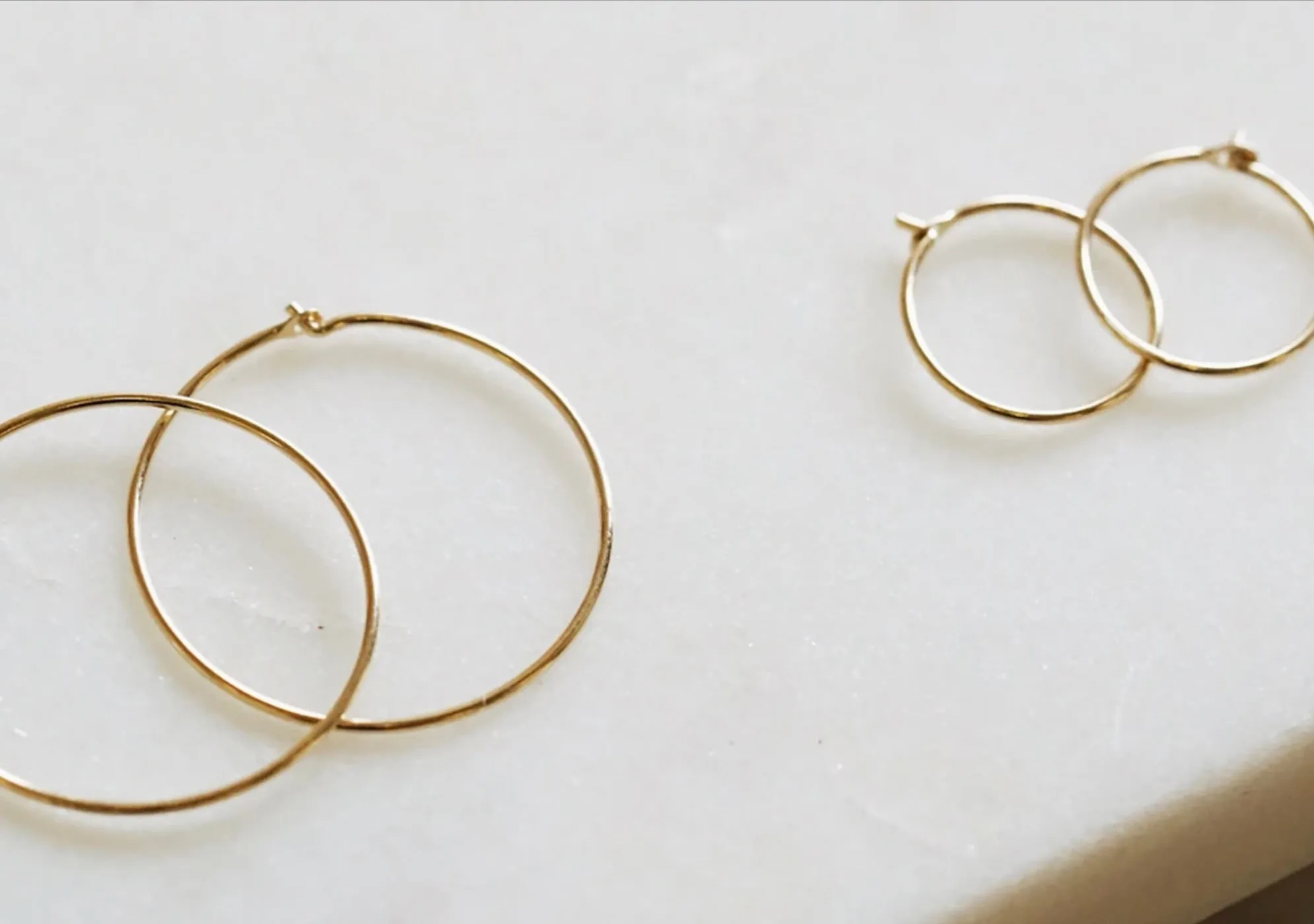 Gjenmi :: Large LA Hoops PAIR 14K