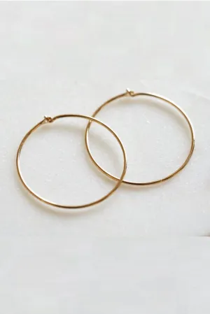 Gjenmi :: Large LA Hoops PAIR 14K