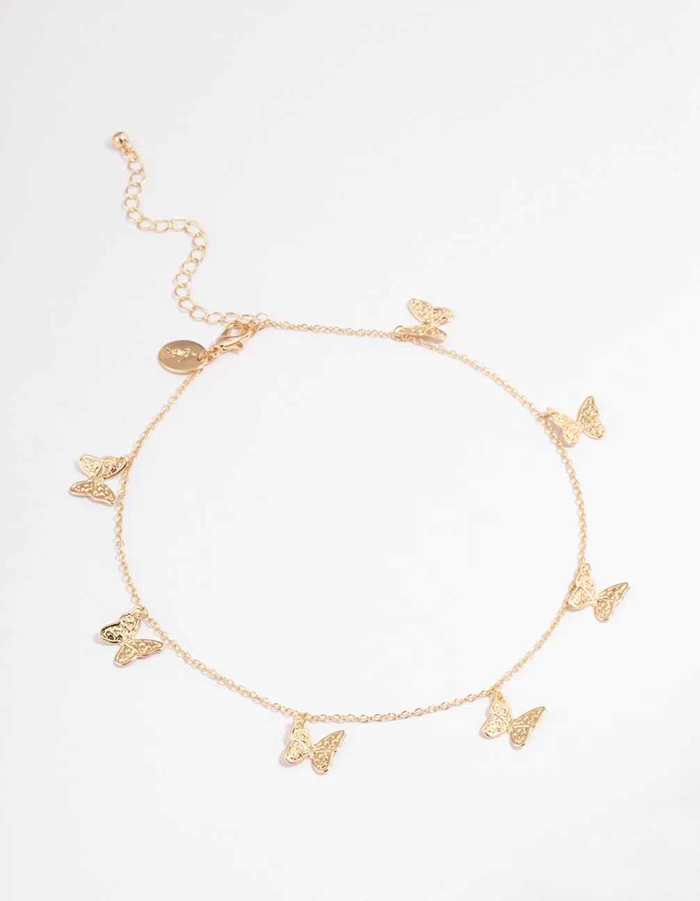 Gold Floating Butterfly Necklace