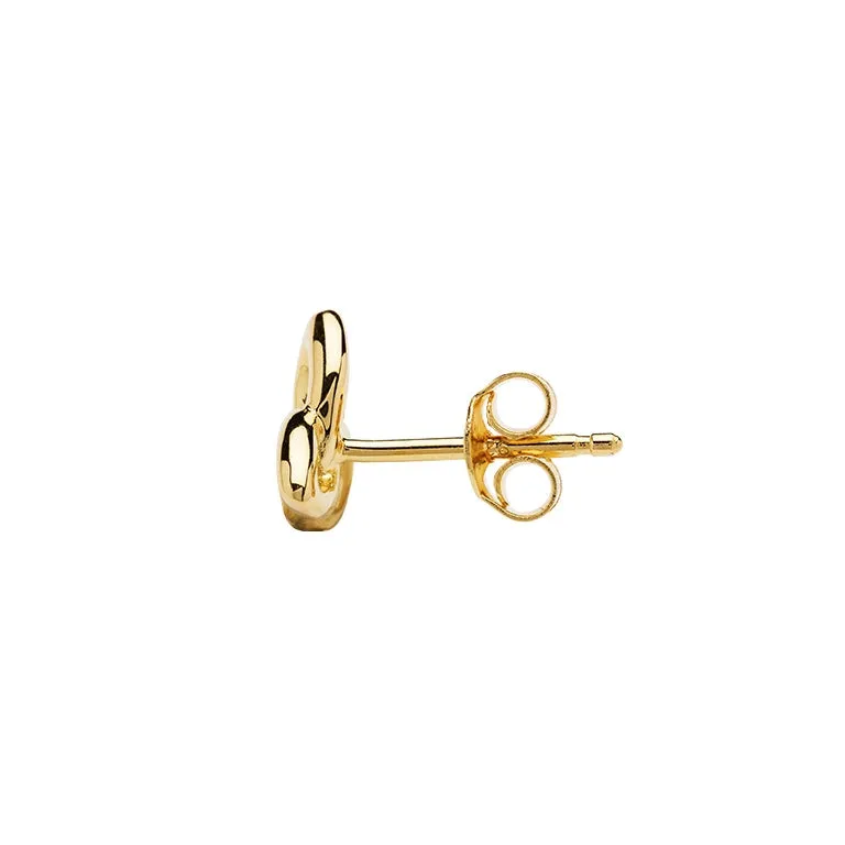 Gold Vermeil Stud Trinity Knot Earrings