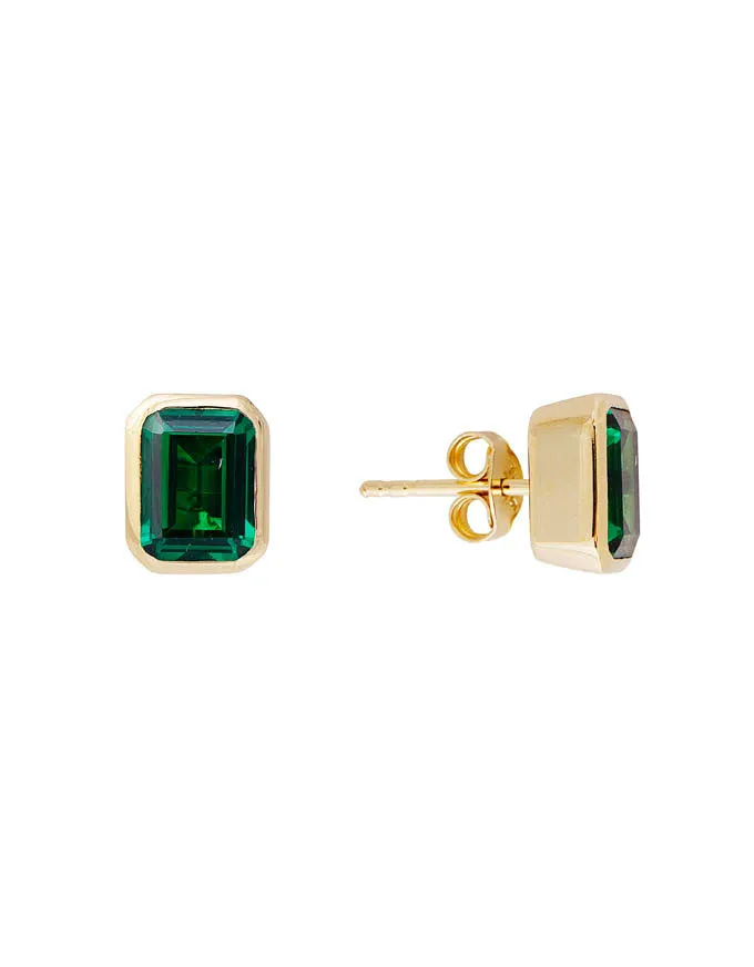 Green Crystal Cocktail Studs