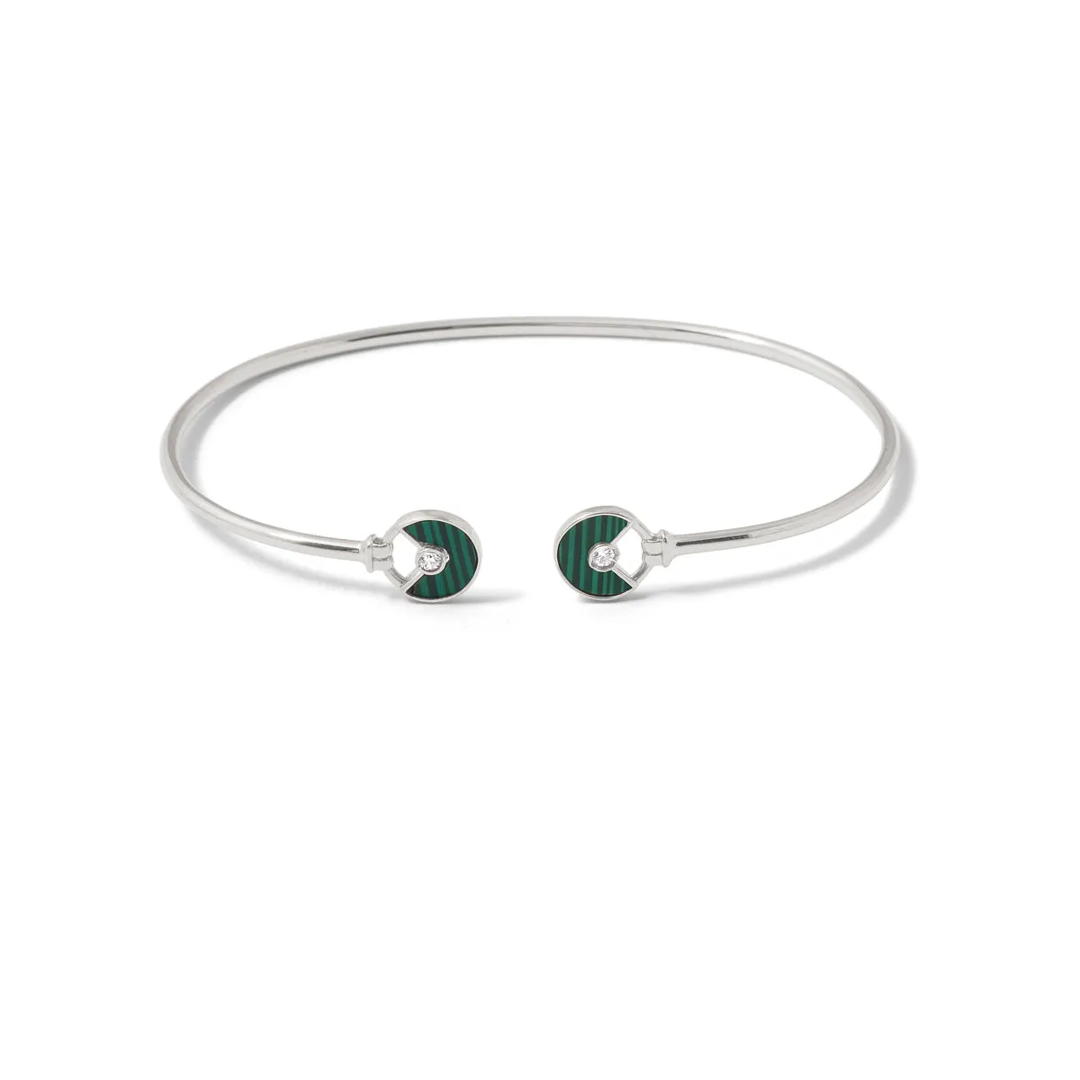 Green Luna Circle Bangle