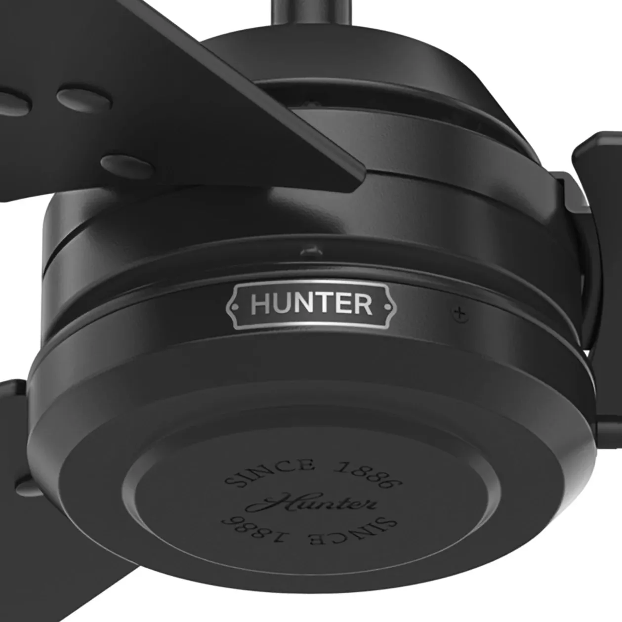 Hunter 52-Inch Cassius Matte Black Outdoor Ceiling Fan - Matte Black