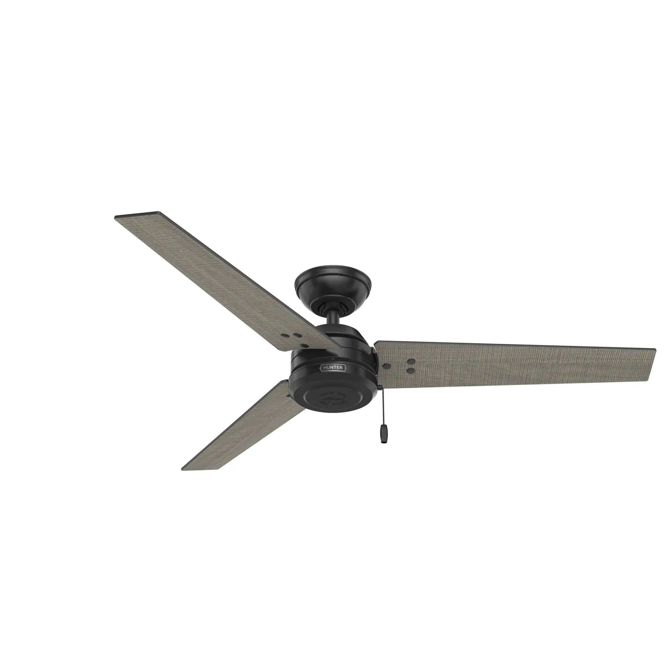 Hunter 52-Inch Cassius Matte Black Outdoor Ceiling Fan - Matte Black