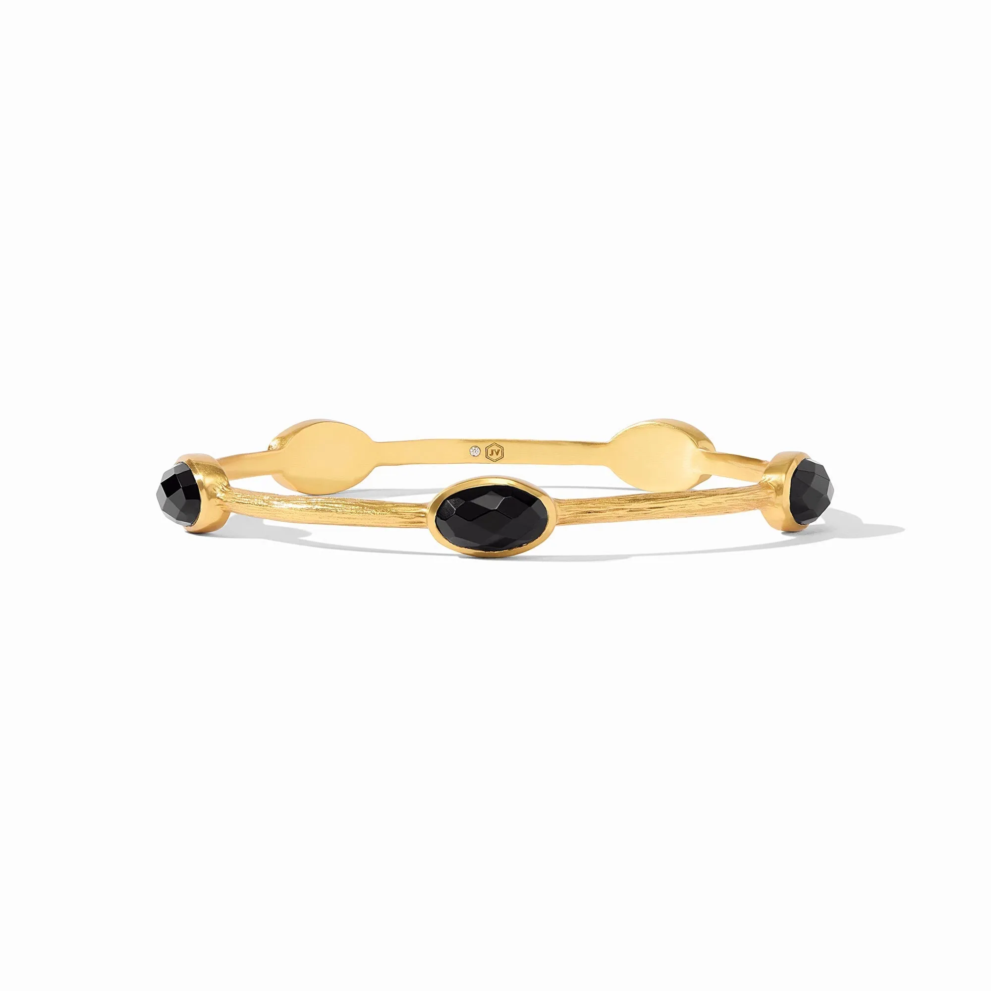 IVY STONE BANGLE-MEDIUM-OBSIDIAN BLACK