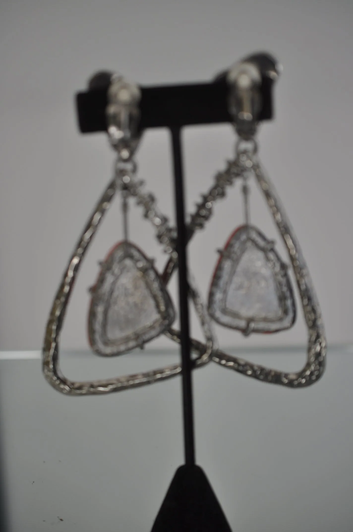 Jean Paul Gaultier huge pendant earrings abstract design 90s