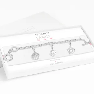 Jewellery Family Charm Set Silver Plated Bracelet