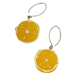 Juicy Citrus Delight Earrings - Vibrant European Elegance