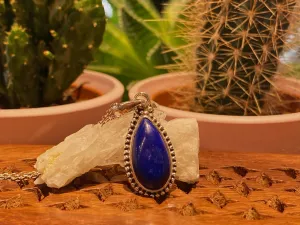 Lapis Lazuli Gala Pendant - Long Tear Drop