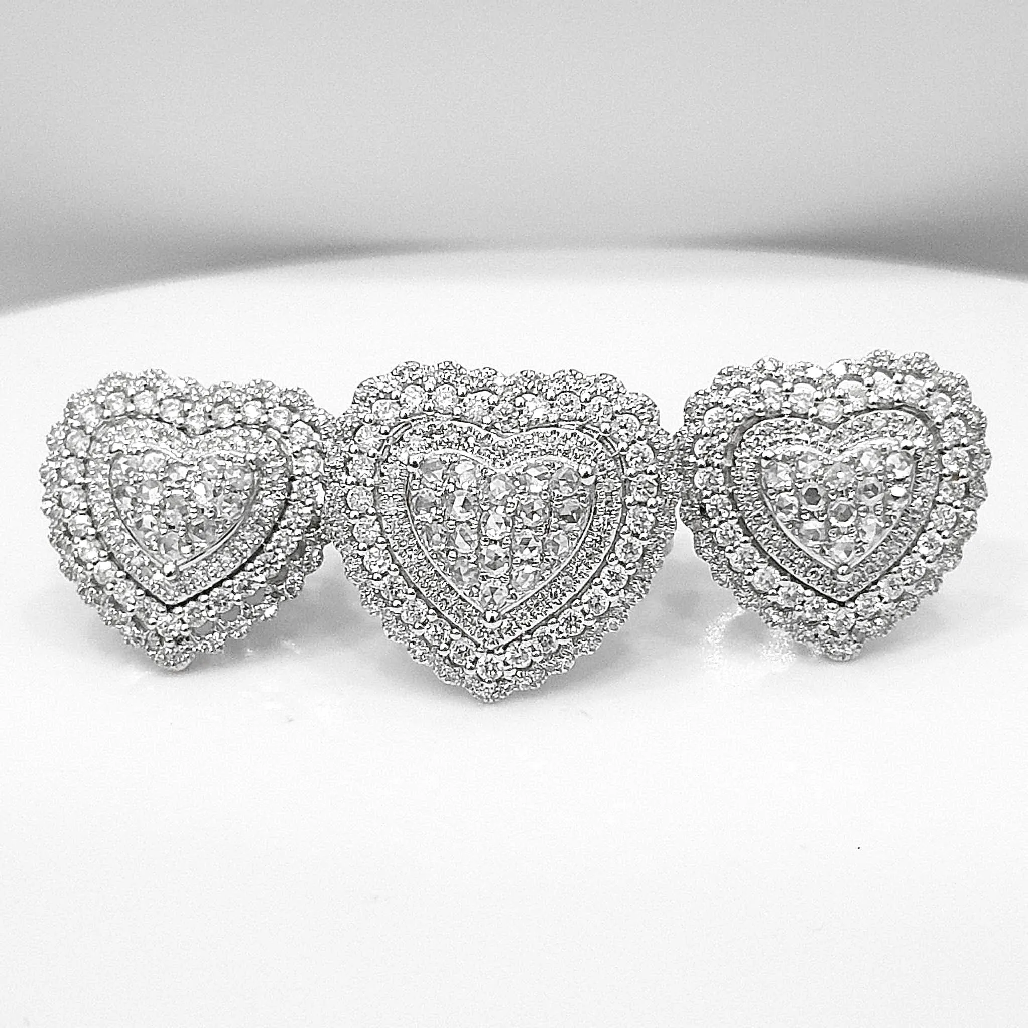 Large Heart Diamond Set 14kt