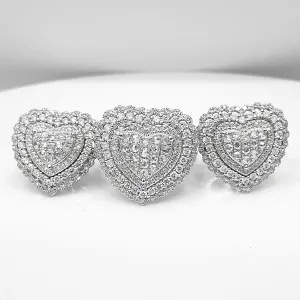 Large Heart Diamond Set 14kt