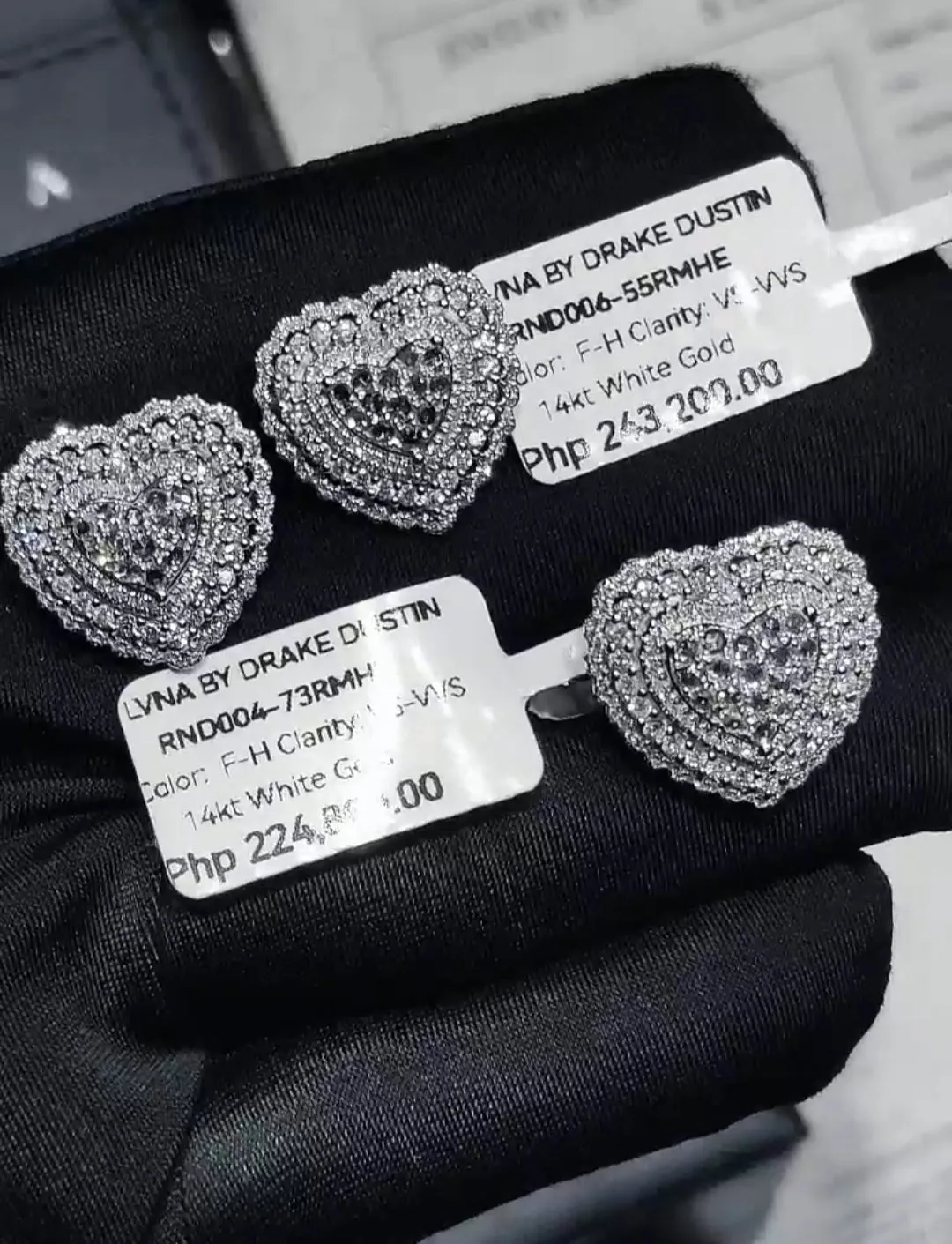 Large Heart Diamond Set 14kt