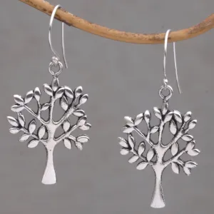 Lemon Trees Silver Dangle Earrings