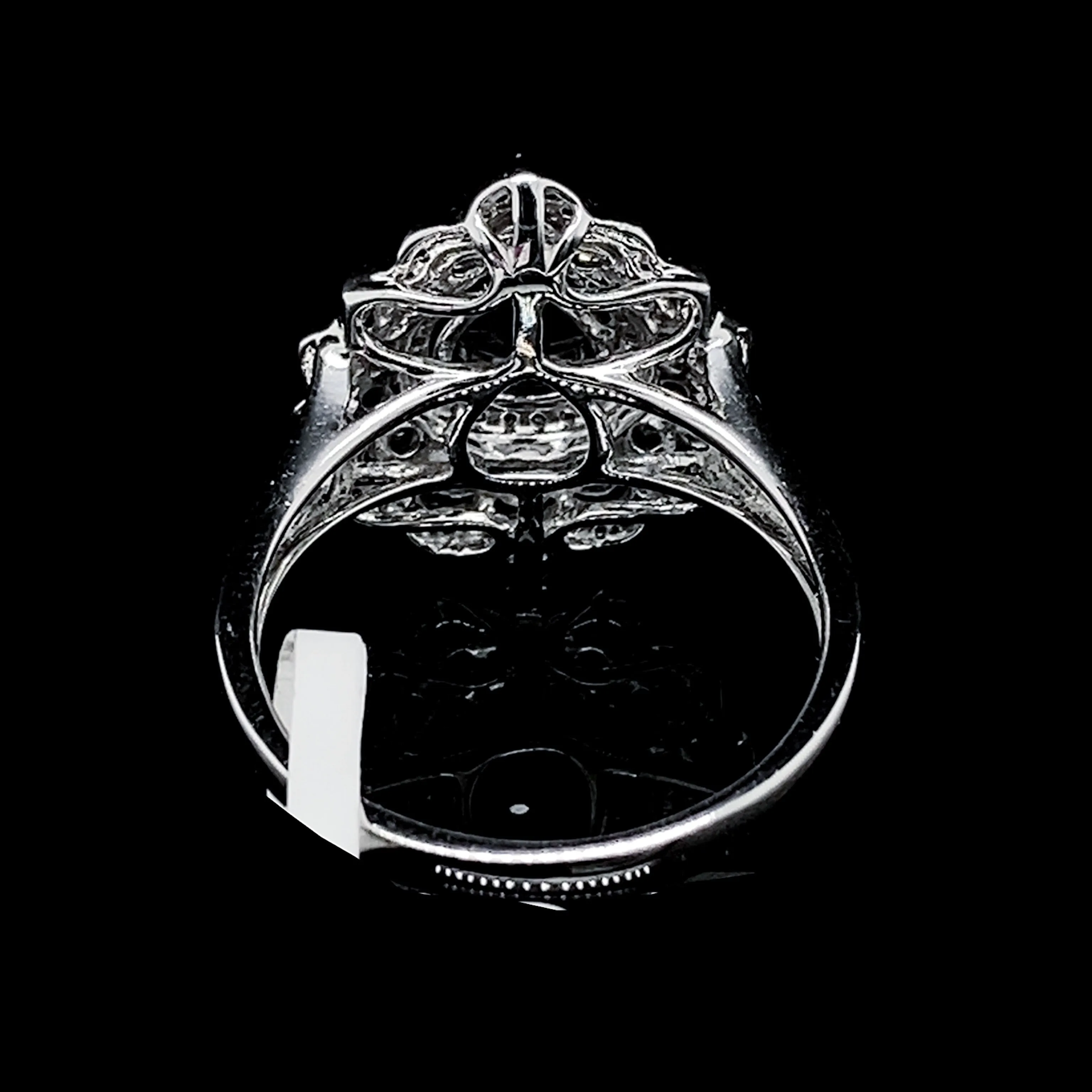 LVNA Signatures 3ct Center 3cttw Lucky Diamantes Black Colored Diamond Ring 14kt