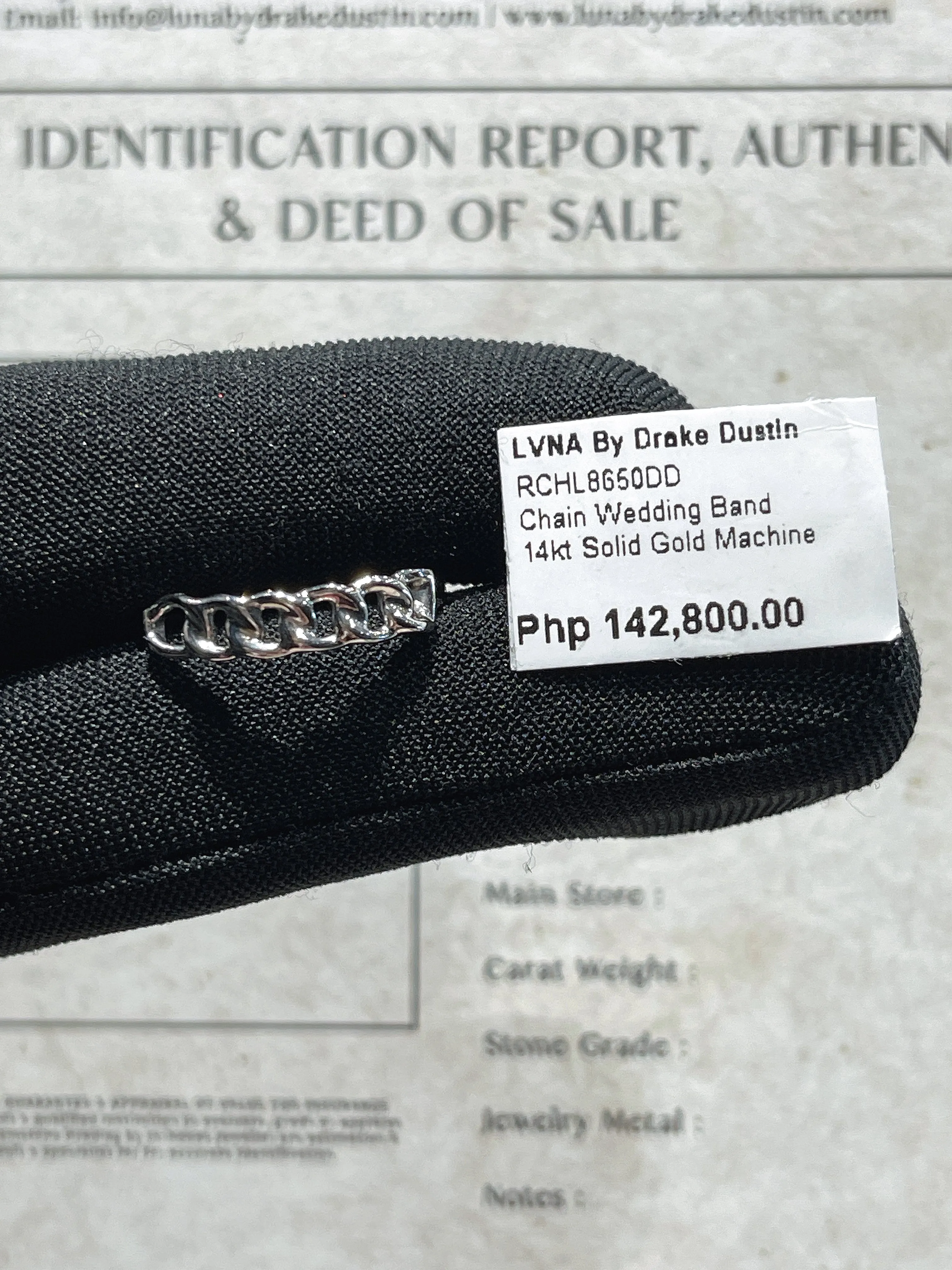 #LVNA2024 | #ThePromise | Half Eternity Infinity Chain Wedding Ring 14kt