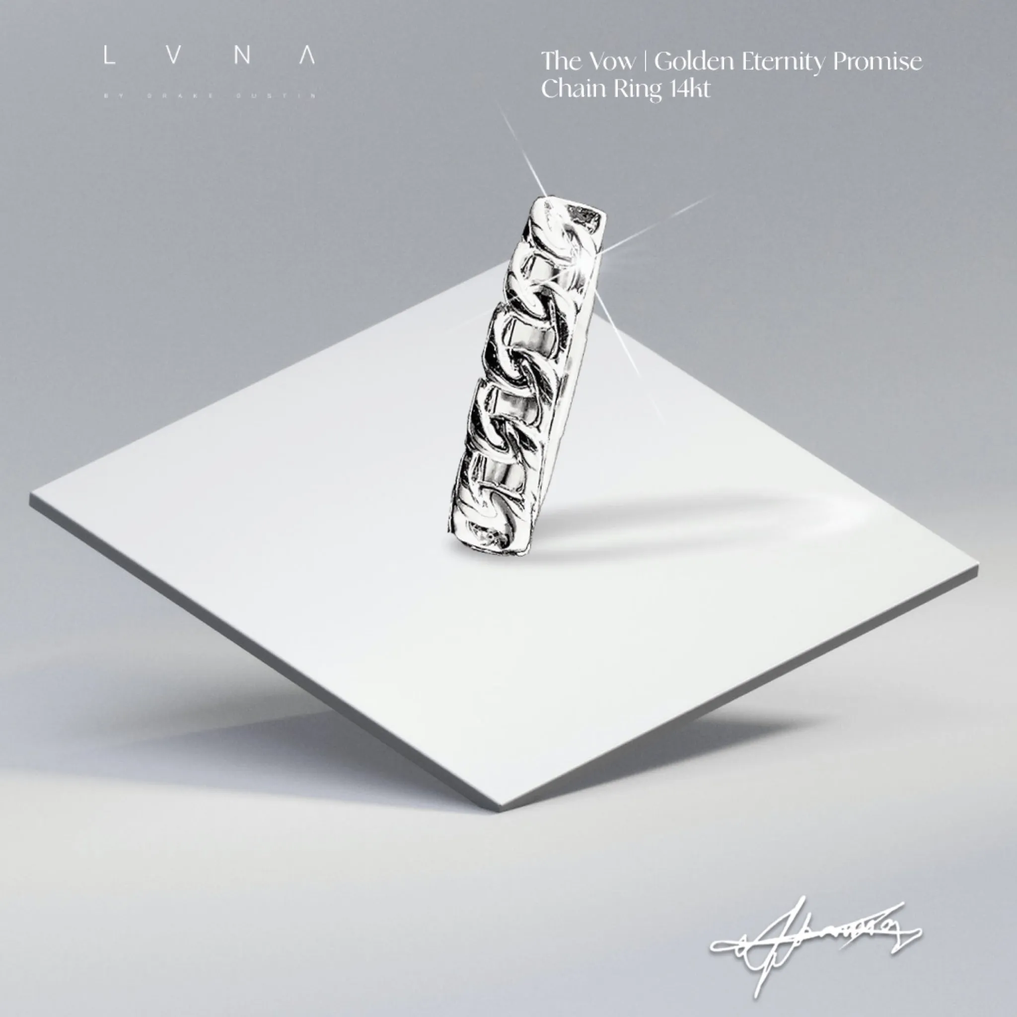 #LVNA2024 | #ThePromise | Half Eternity Infinity Chain Wedding Ring 14kt