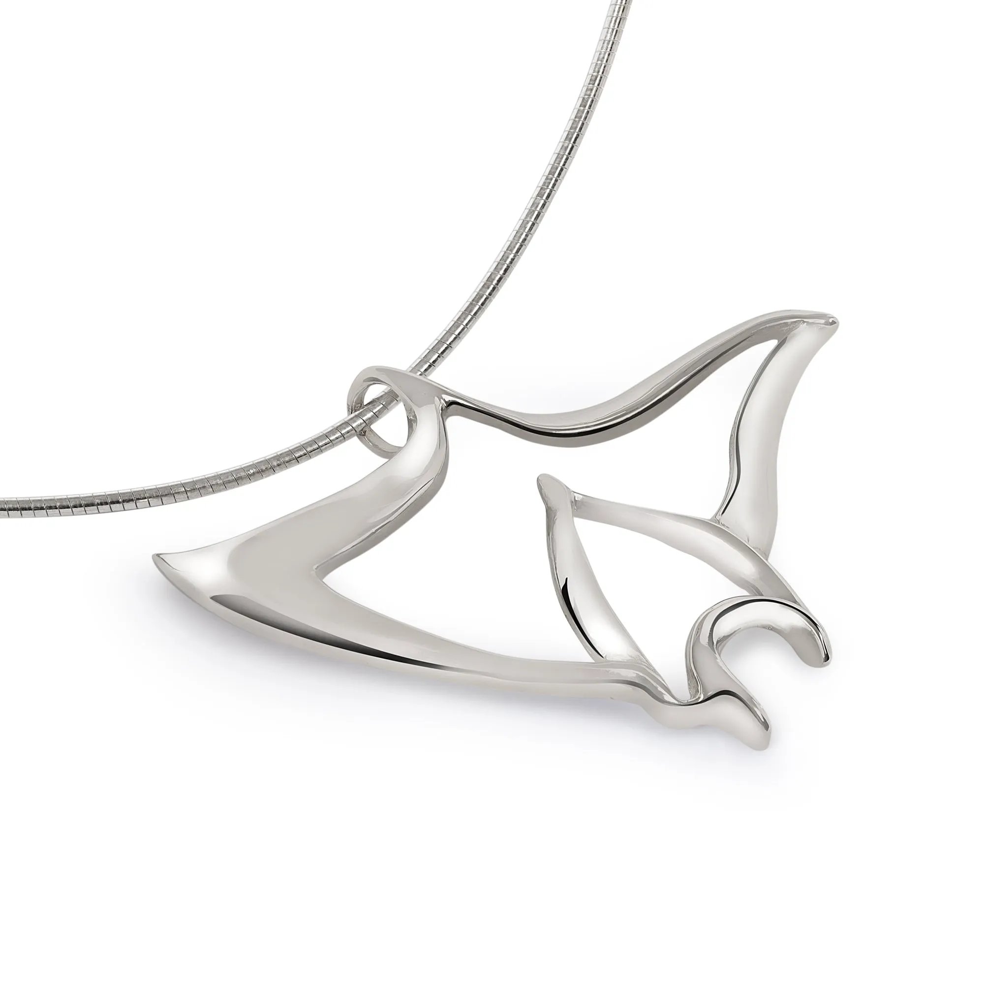 Manta Ray Necklaces for Women- Stingray Necklace Sterling Silver- Stingray Jewelry, Scuba Diving Jewelry, Ocean Inspired Fine Jewelry