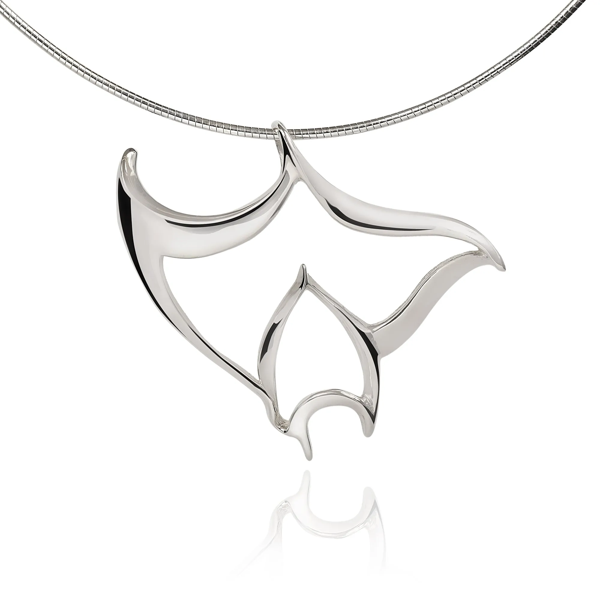 Manta Ray Necklaces for Women- Stingray Necklace Sterling Silver- Stingray Jewelry, Scuba Diving Jewelry, Ocean Inspired Fine Jewelry