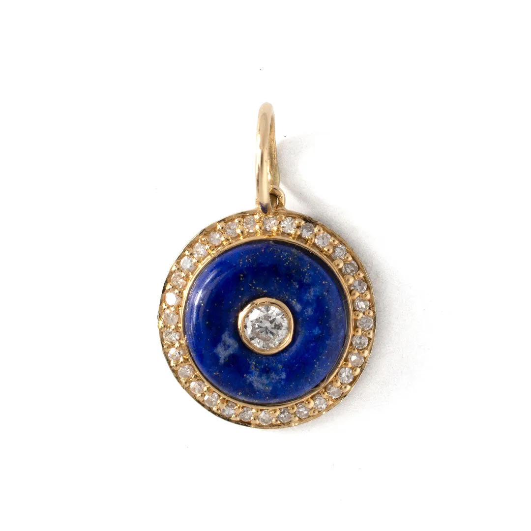 Mini Button Pendant - Lapis by George Francis