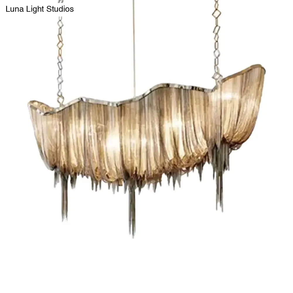 Modern Draped Chains LED Chandelier Light Fixture for Dining Room