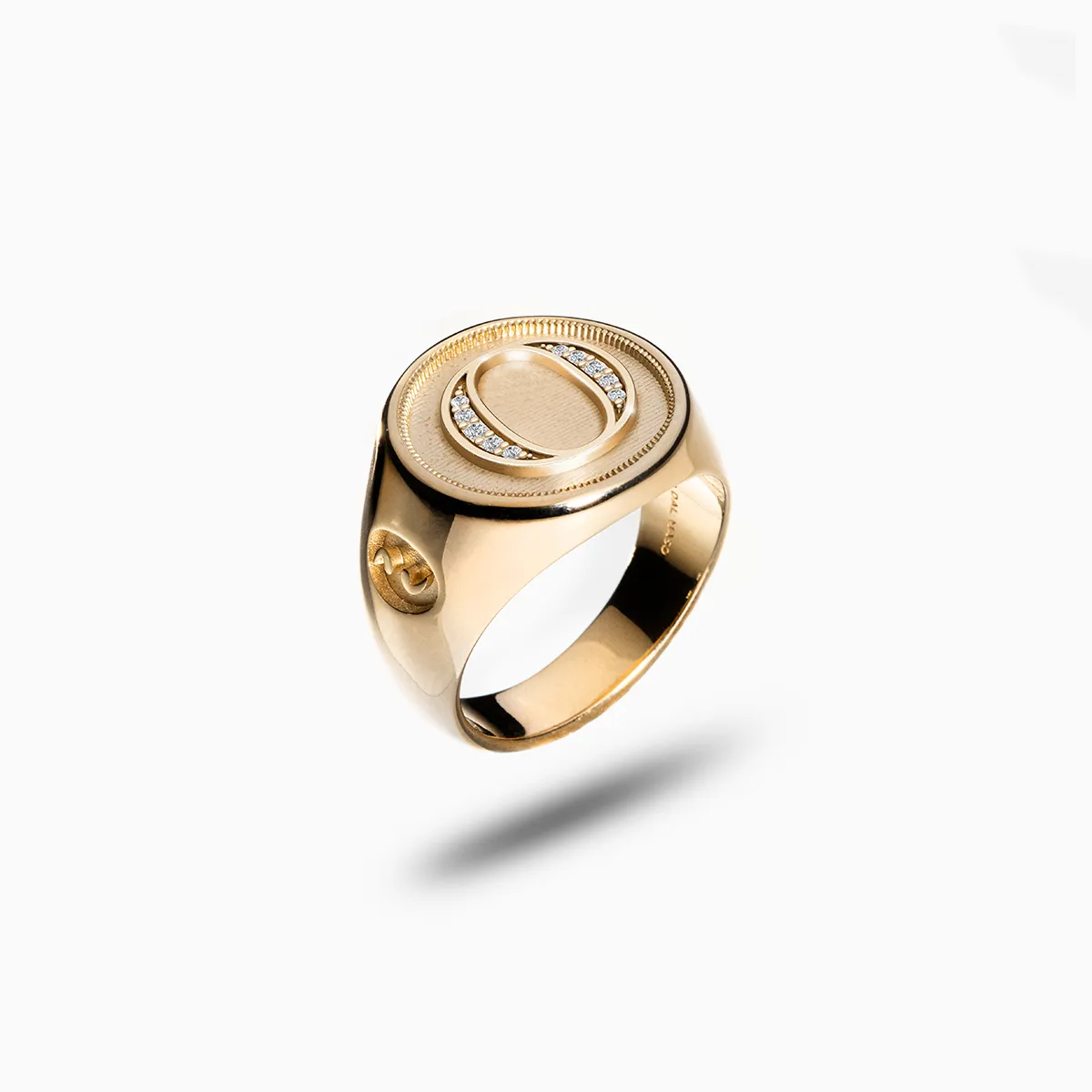 MONETA Vermeil Initial O Ring