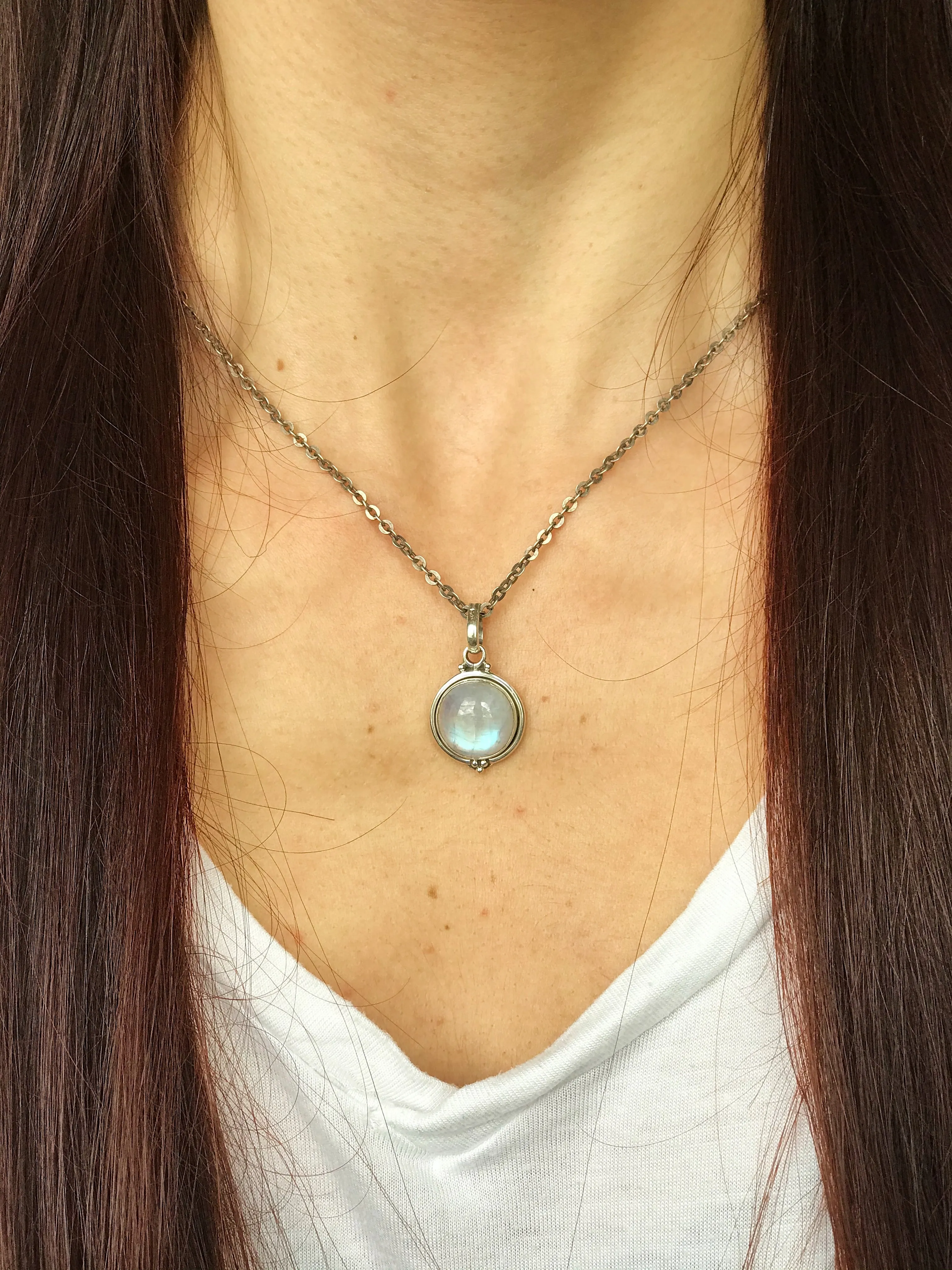 Moonstone Ari Dot Pendant