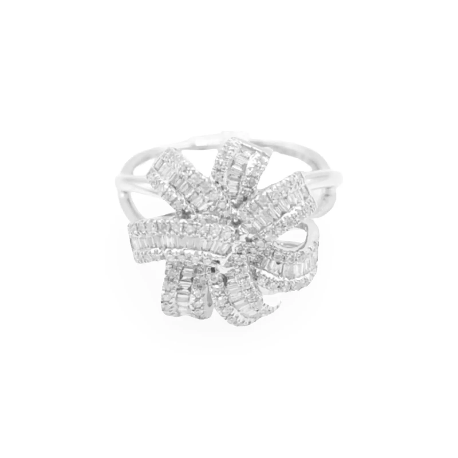 NEW Crossover Pompom Diamond Ring 14kt