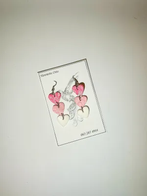 Otto Jewellery 3 Layered Heart Shaped Drop Earrings