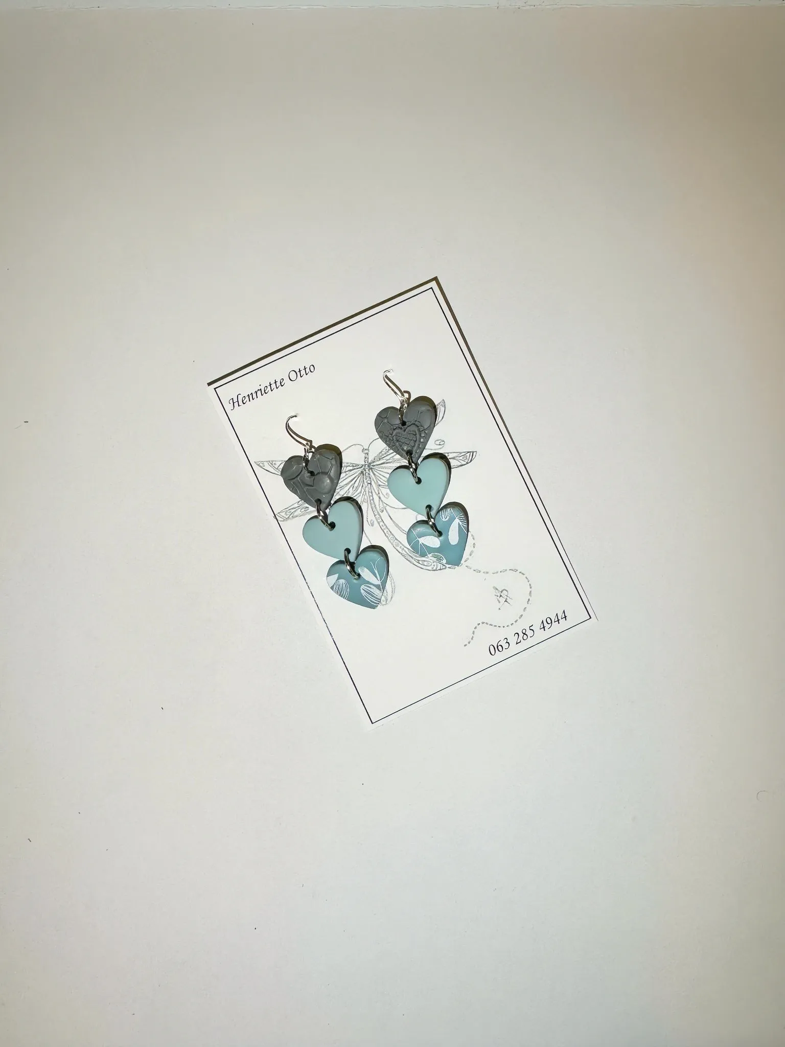 Otto Jewellery 3 Layered Heart Shaped Drop Earrings