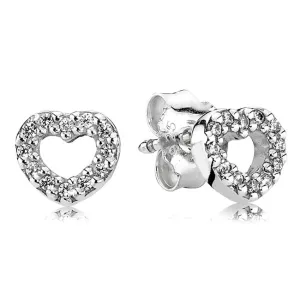 Pandora Open Heart Stud Earrings