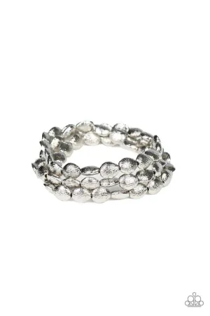 Paparazzi Bracelet ~ Basic Bliss - Silver