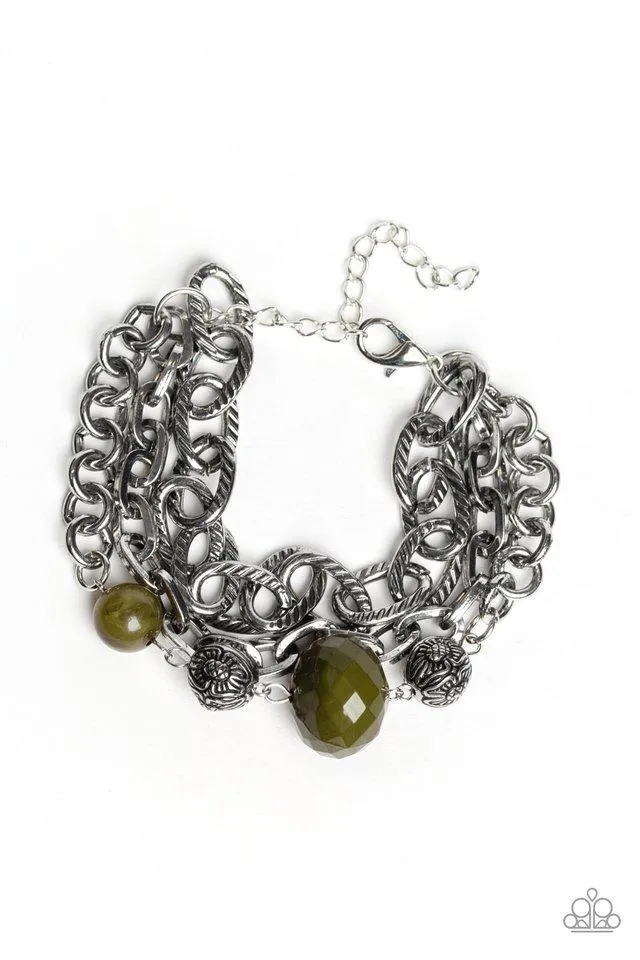 Paparazzi Bracelet ~ Mega Malibu - Green