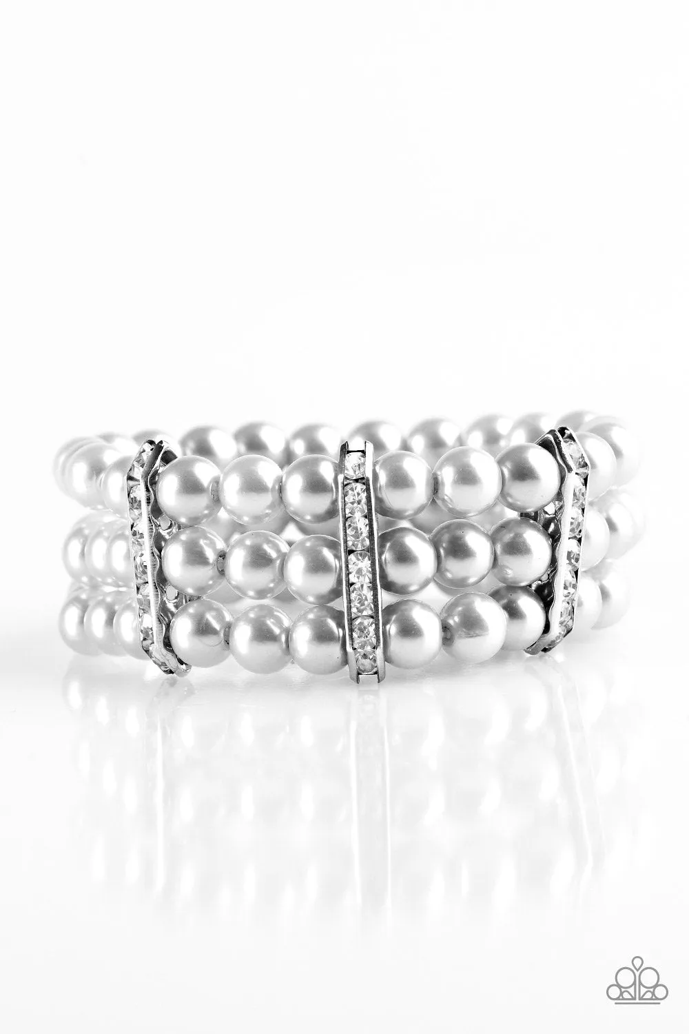 Paparazzi Bracelet ~ Put On Your GLAM Face - Silver