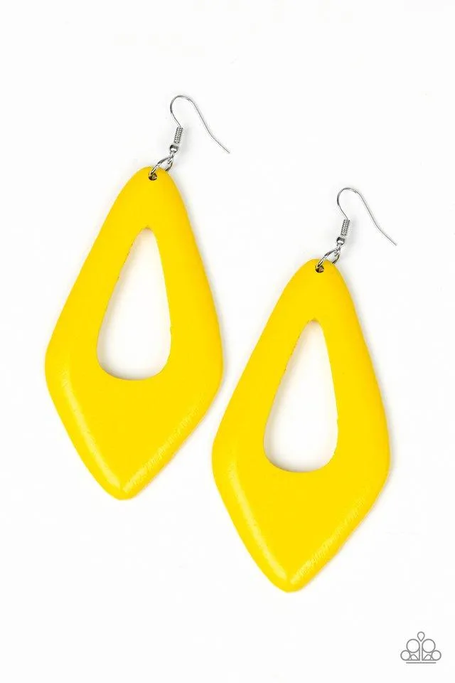 Paparazzi Earring ~ A SHORE Bet - Yellow