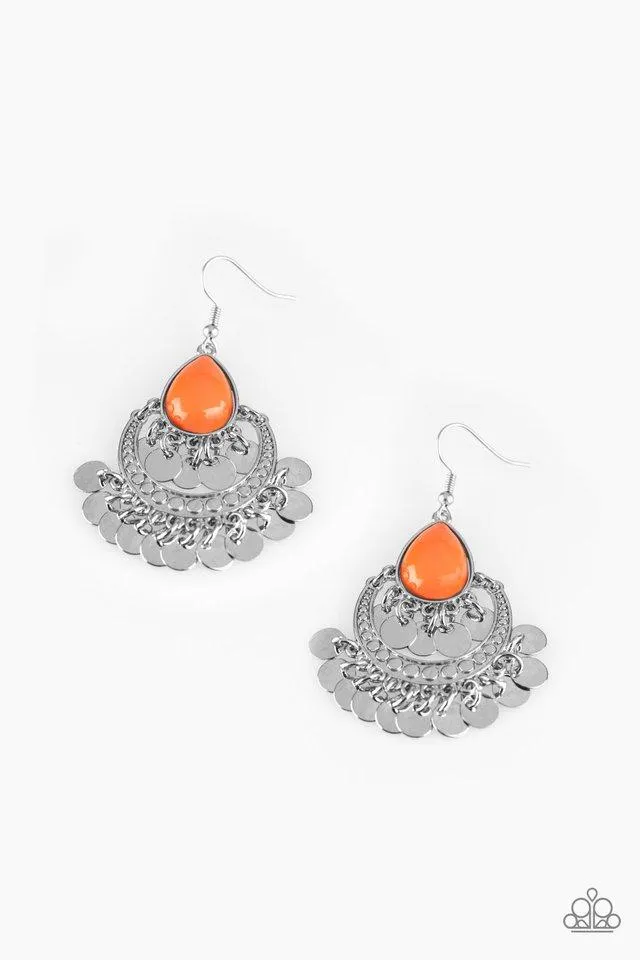 Paparazzi Earring ~ Bodaciously Boho - Orange