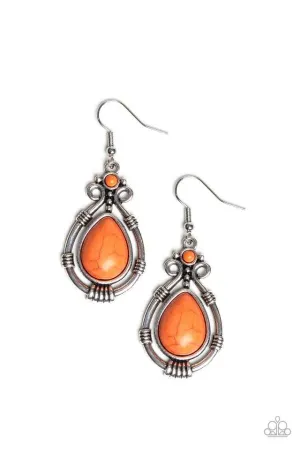 Paparazzi Earring ~ Canyon Scene - Orange