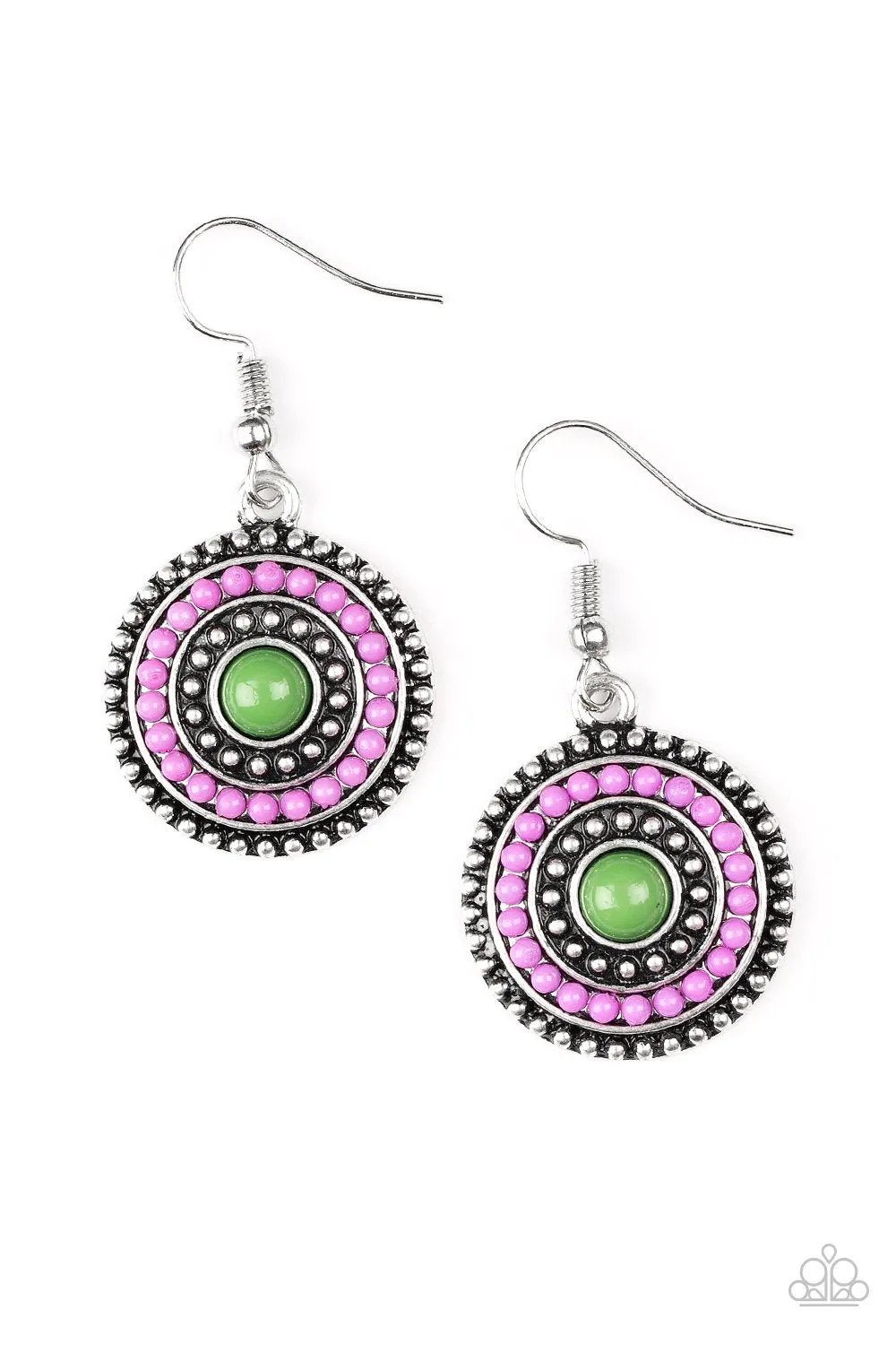 Paparazzi Earring ~ Rainbow Riviera - Purple