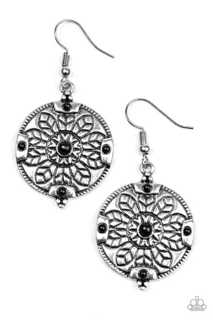 Paparazzi Earring ~ Second Spring - Black