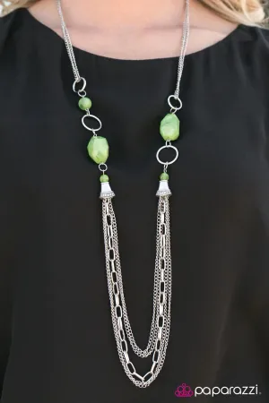 Paparazzi Necklace ~ Have An ICE Day - Green