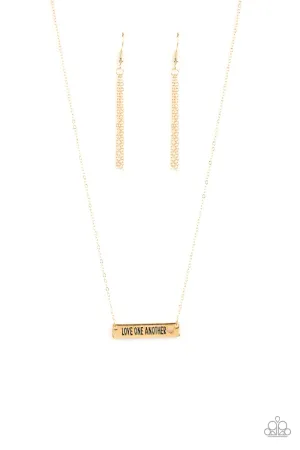 Paparazzi Necklace ~ Love One Another - Gold