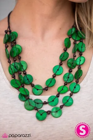 Paparazzi Necklace ~ Tiki Tango - Green