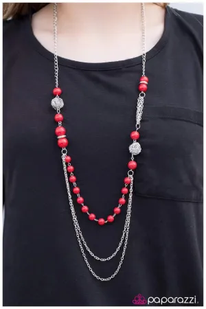 Paparazzi Necklace ~ Well Spent - Red