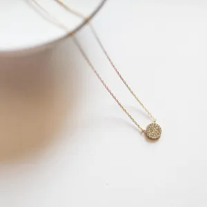 Pave Disc Necklace