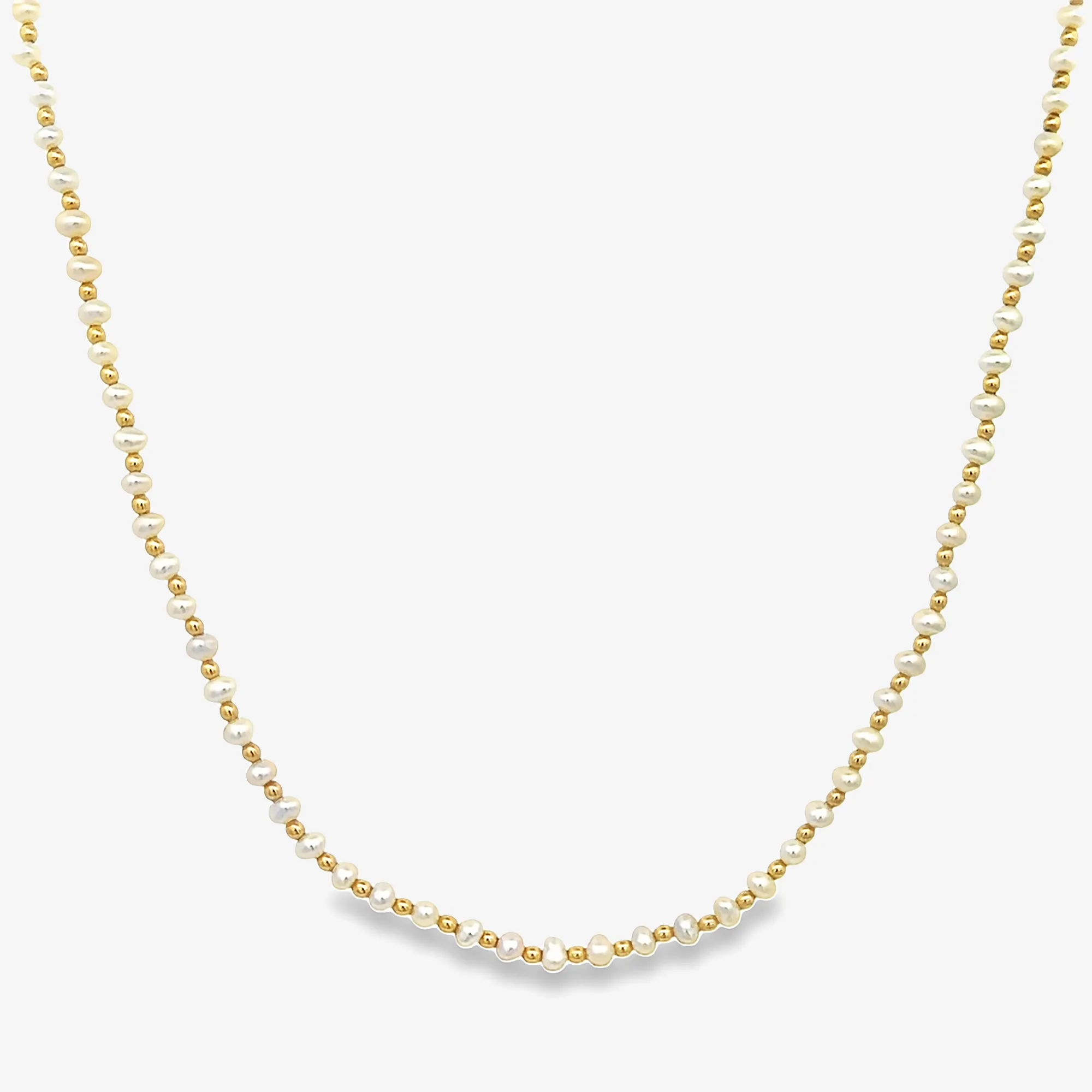 Pearl & Gold Bead Necklace