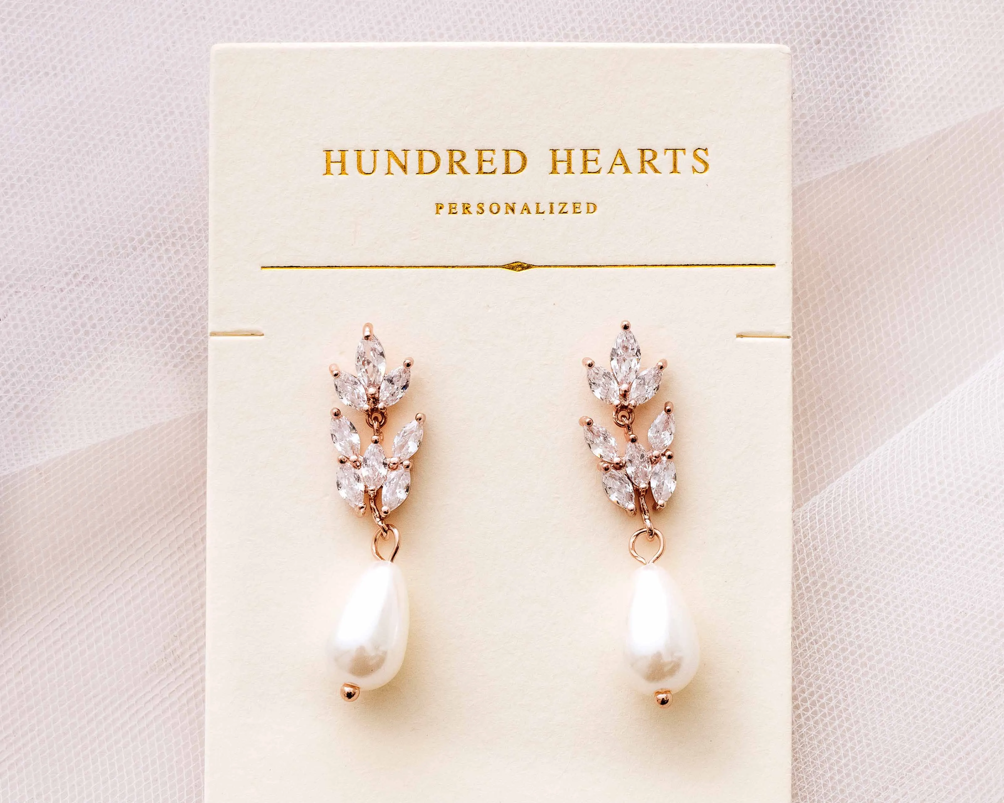 Pearl Bridal Dangle Earrings