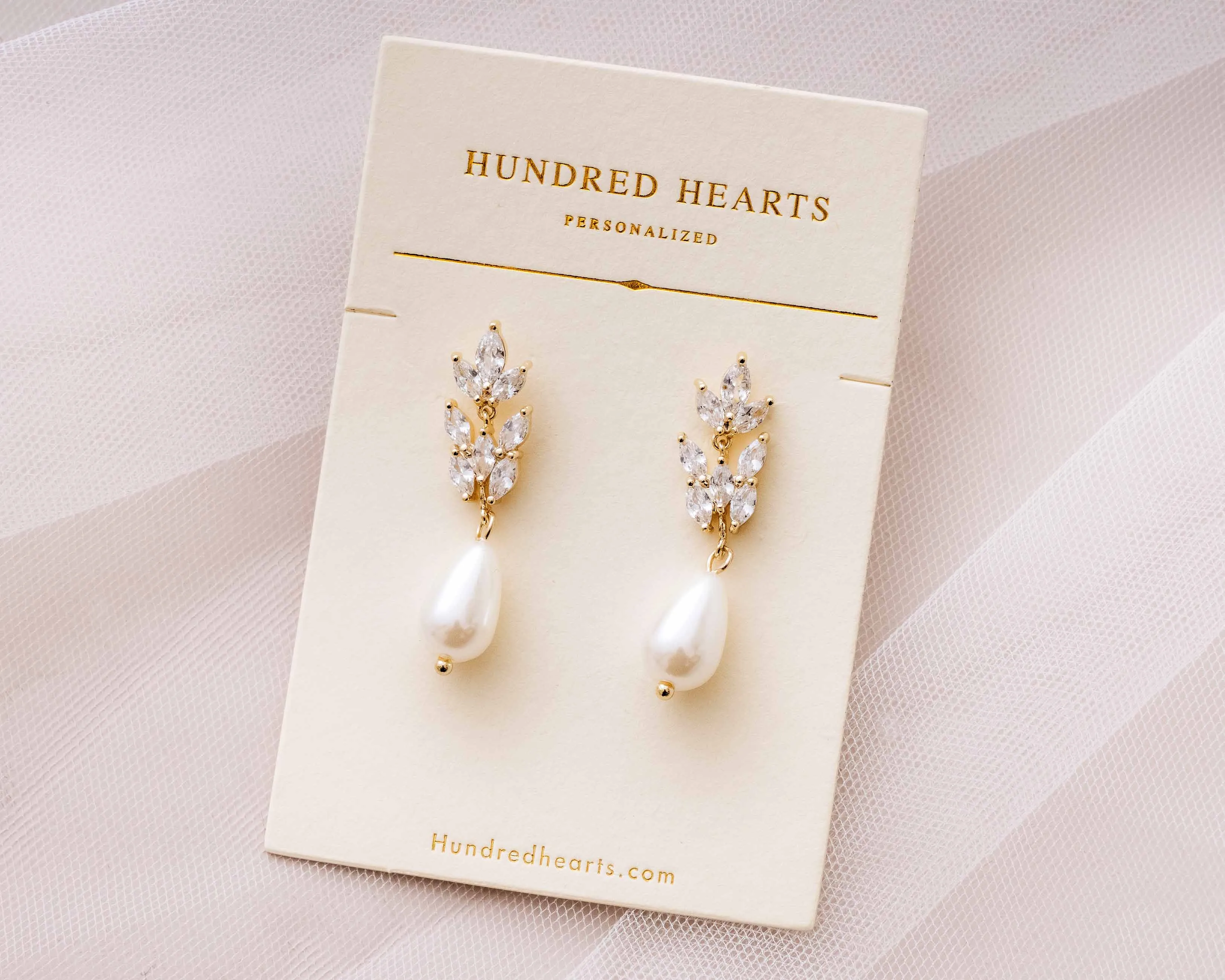 Pearl Bridal Dangle Earrings